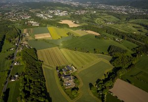 Luftbild vom geplanten Gewerbegebiet "Stork"